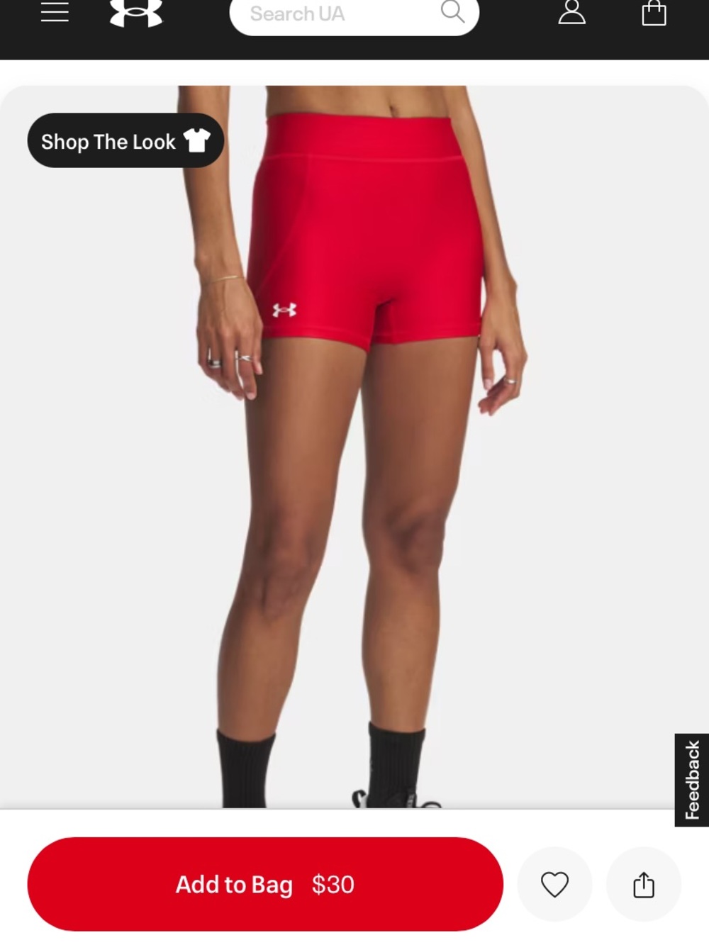 Under Armour Red Women's Performance Bike Shorts Small “Shorty 3”  New in Bag